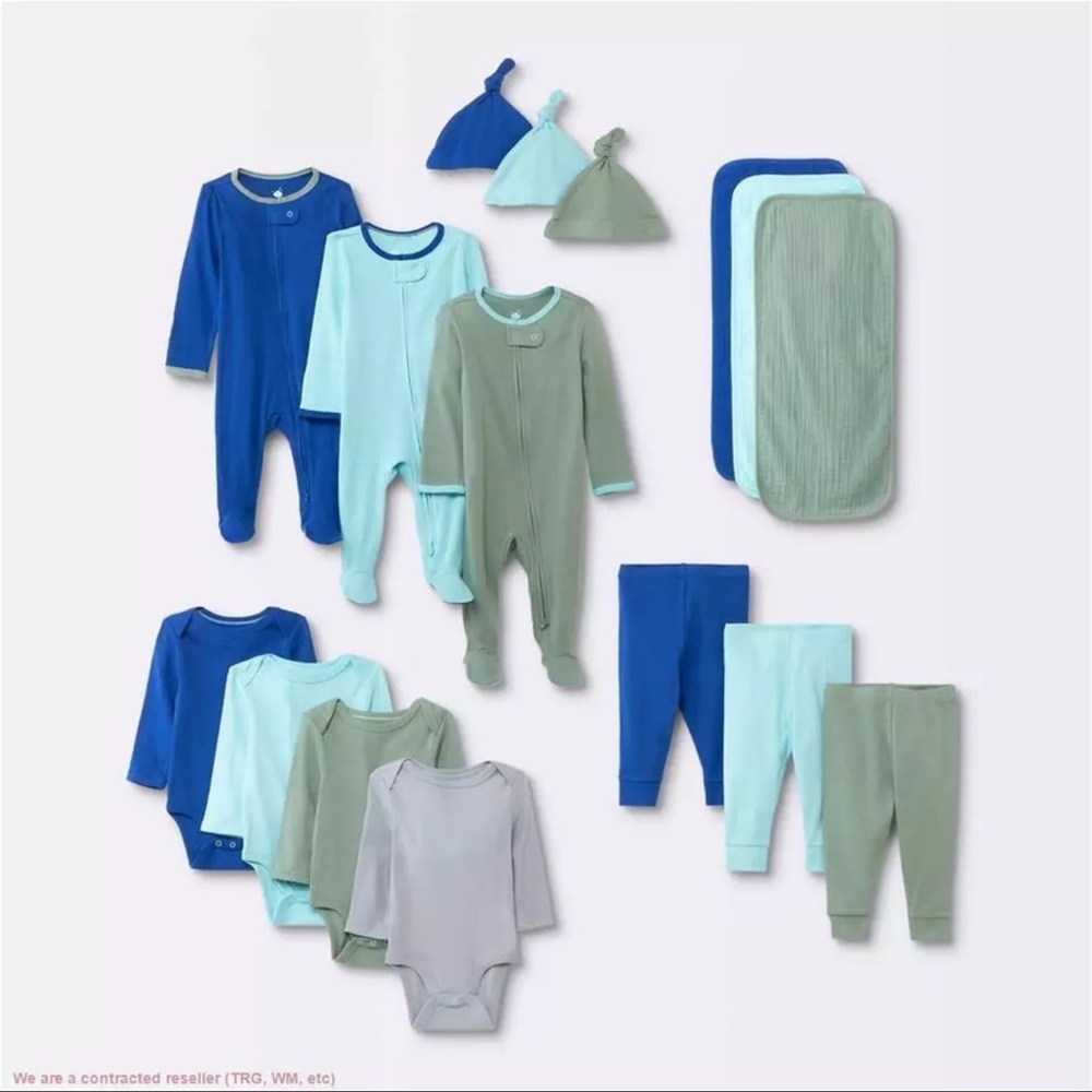 Baby Boys' Layette Gifting Bundle - Cloud Island Blue 0-3M